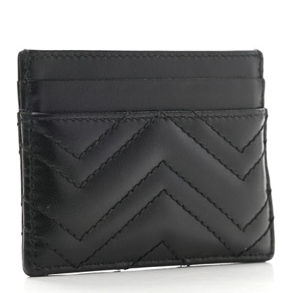 Gucci Calfskin Matelasse GG Marmont Card Holder Black 3 of 6
