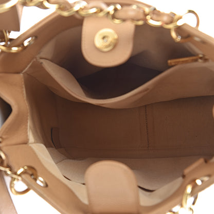 Chanel Caviar Quilted Petit Shopping Tote PST Beige 5 of 20