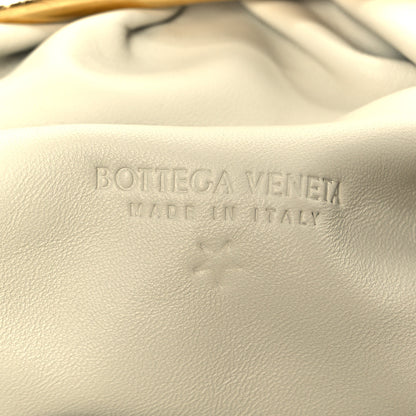 Bottega Veneta Metallic Crinkled Lambskin The Pouch Oversized Clutch Oro 6 of 11