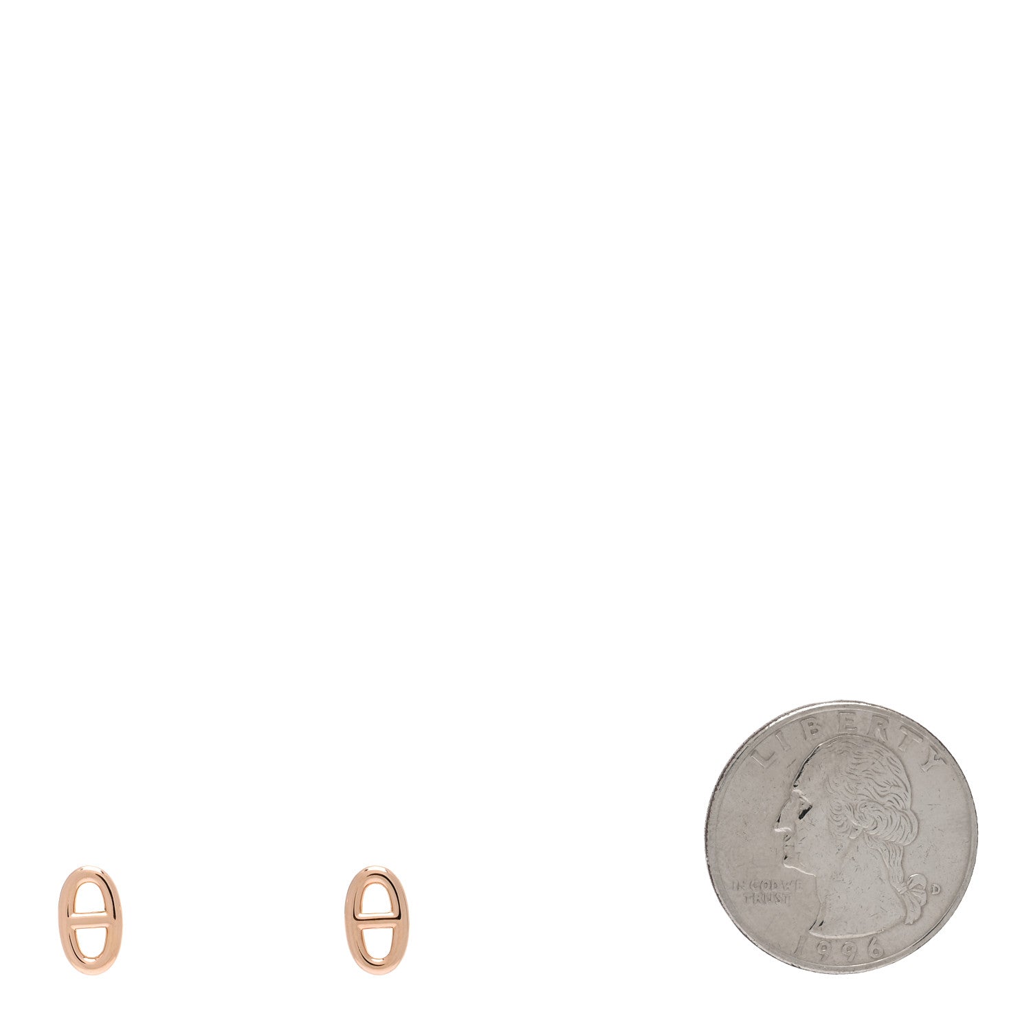 Hermes 18K Rose Gold TPM Farandole Stud Earrings 2 of 5