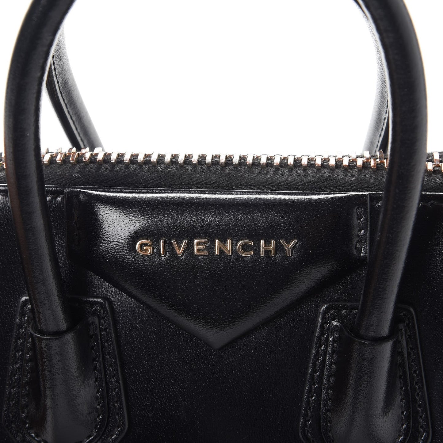 Shiny Lord Calfskin Mini Antigona Black