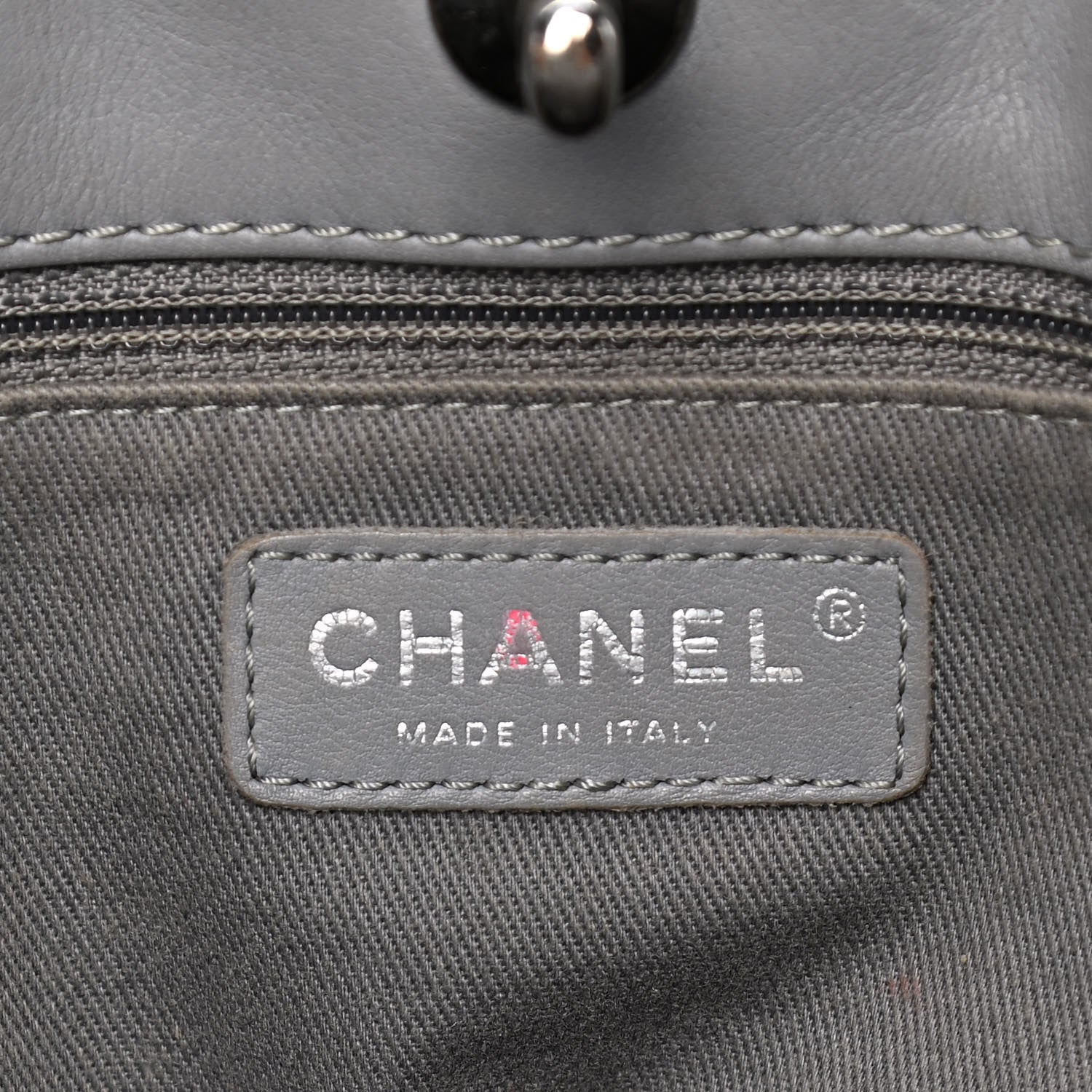 Chanel Lambskin Quilted Shopping Tote Grey 7 of 24