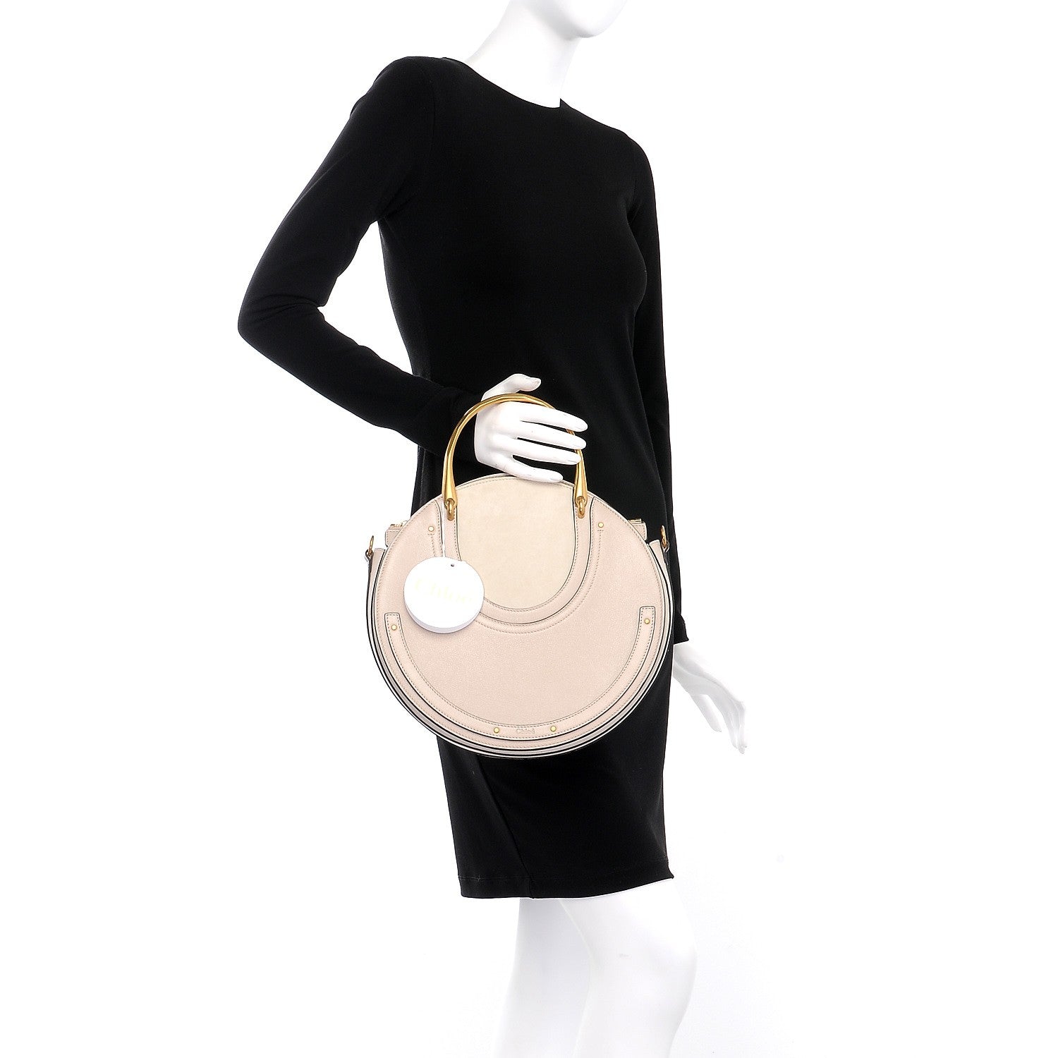 Chloe Goatskin Suede Medium Pixie Bag Abstract White 3 of 8