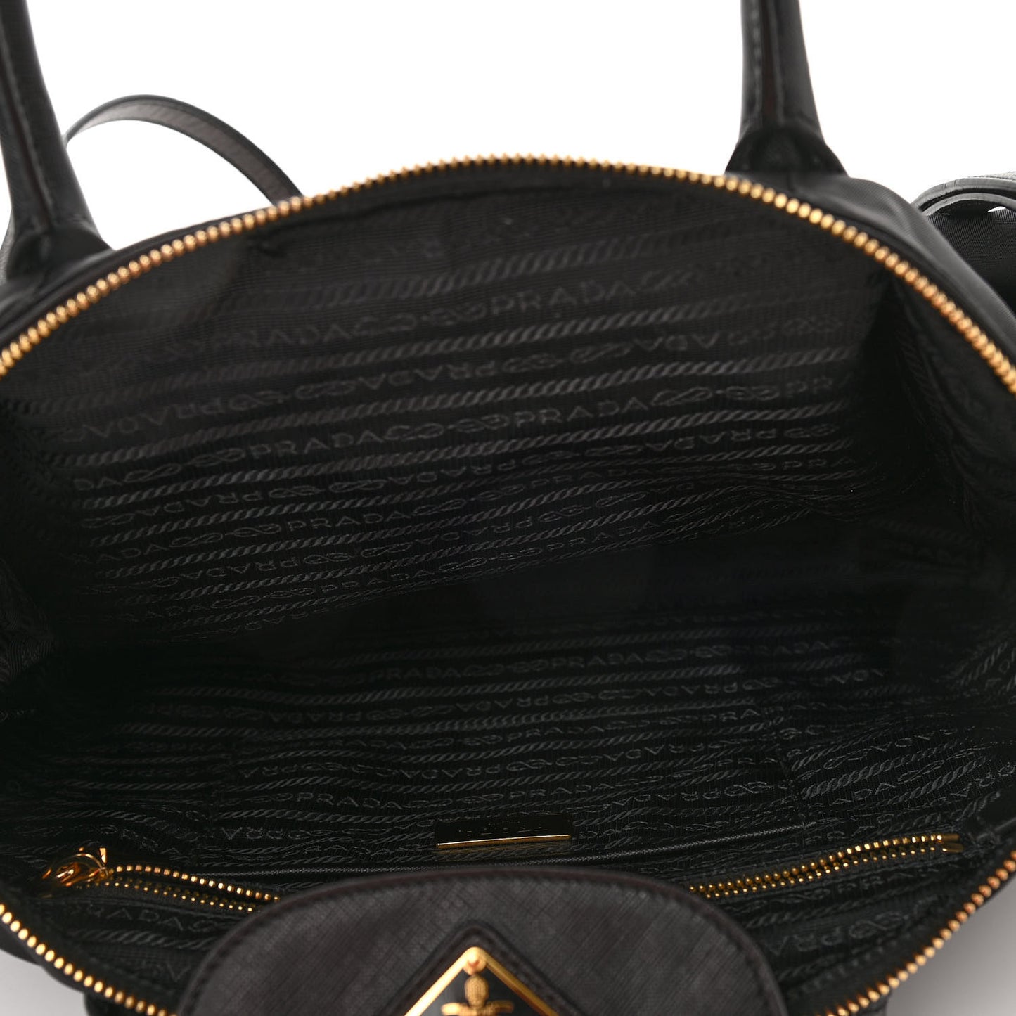 Tessuto Nylon Saffiano Tote Black