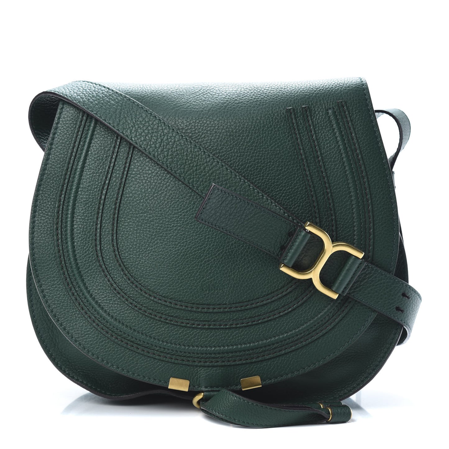 Calfskin Medium Marcie Round Crossbody Bag Epicea
