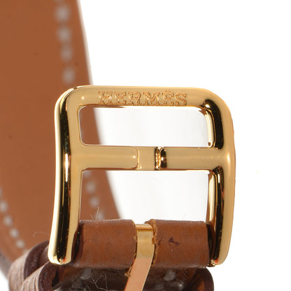 Hermes Stainless Steel Epsom 21mm Heure H Hour Quartz Watch Gold 5 of 10