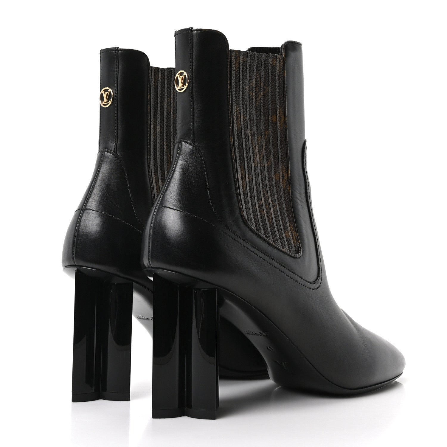 Louis Vuitton Calfskin Monogram Silhouette Chelsea Ankle Boots 41 5 of 9