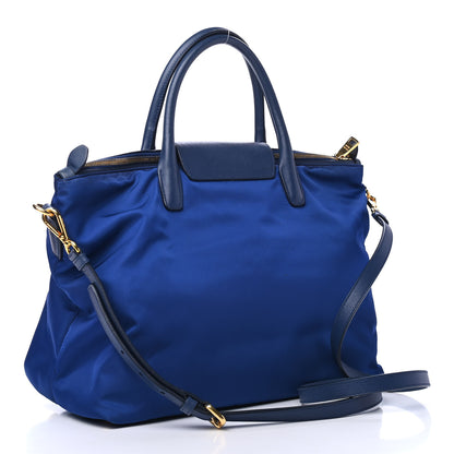 Prada Tessuto Nylon Saffiano Tote Bleuette 2 of 4