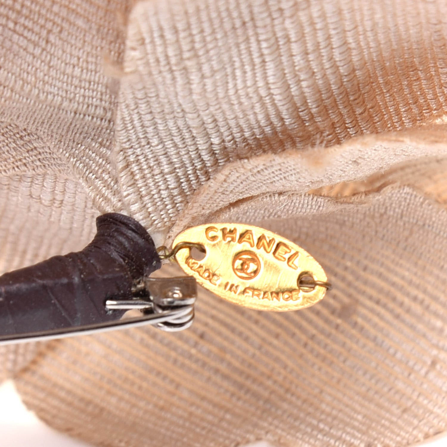 Chanel Canvas Camellia Brooch Beige 4 of 5