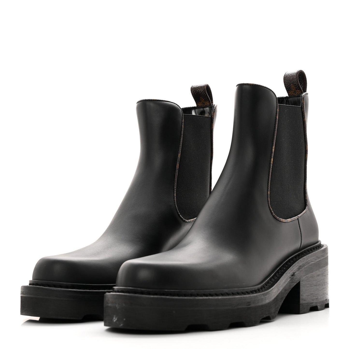 Calfskin Monogram Beaubourg Ankle Boots 38 Black