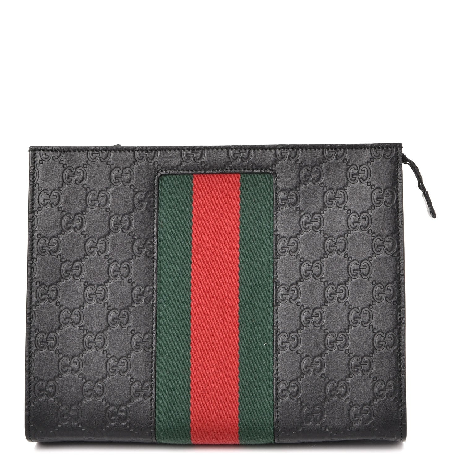 Gucci Guccissima Signature Web New Web Cosmetic Case Black 1 of 7