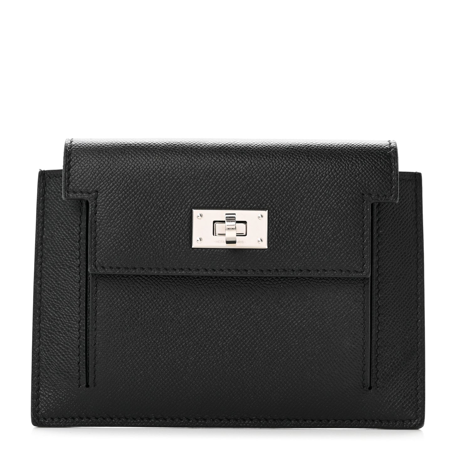 Epsom Kelly Pocket Compact Wallet Black