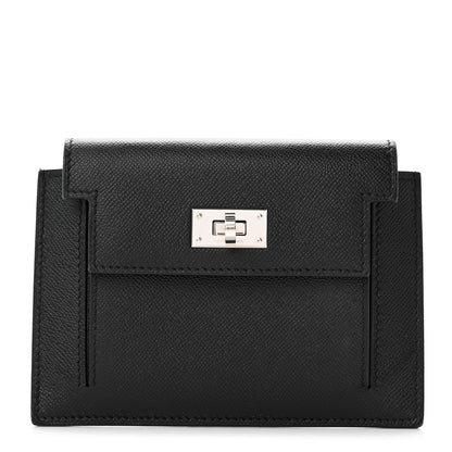 Hermes Epsom Kelly Pocket Compact Wallet Black 1 of 7