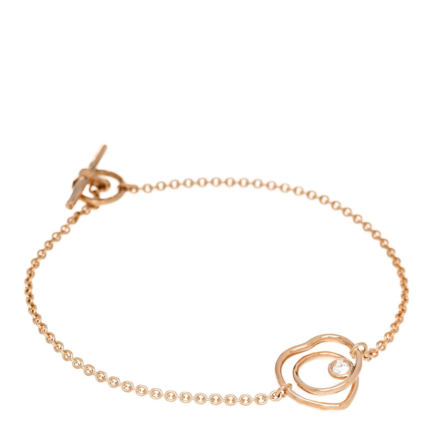 18K Rose Gold Diamond TPM Vertige Coeur Bracelet ST