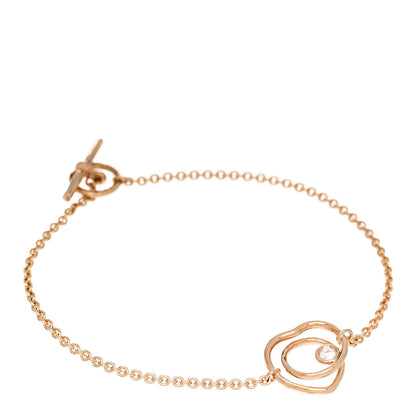 Hermes 18K Rose Gold Diamond TPM Vertige Coeur Bracelet ST 1 of 4