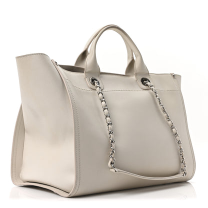 Chanel Caviar Medium Studded Deauville Tote Ivory 2 of 10