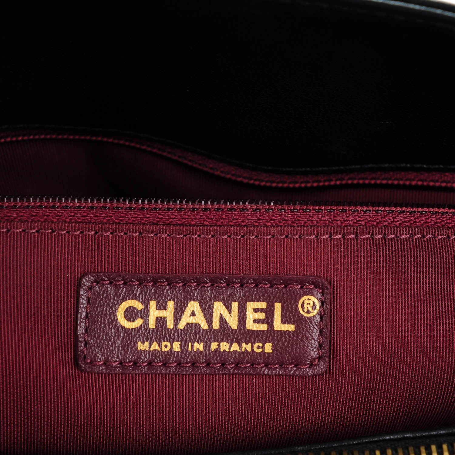 Chanel Sheepskin Quilted Mademoiselle Vintage Shopping Tote Black 6 of 7