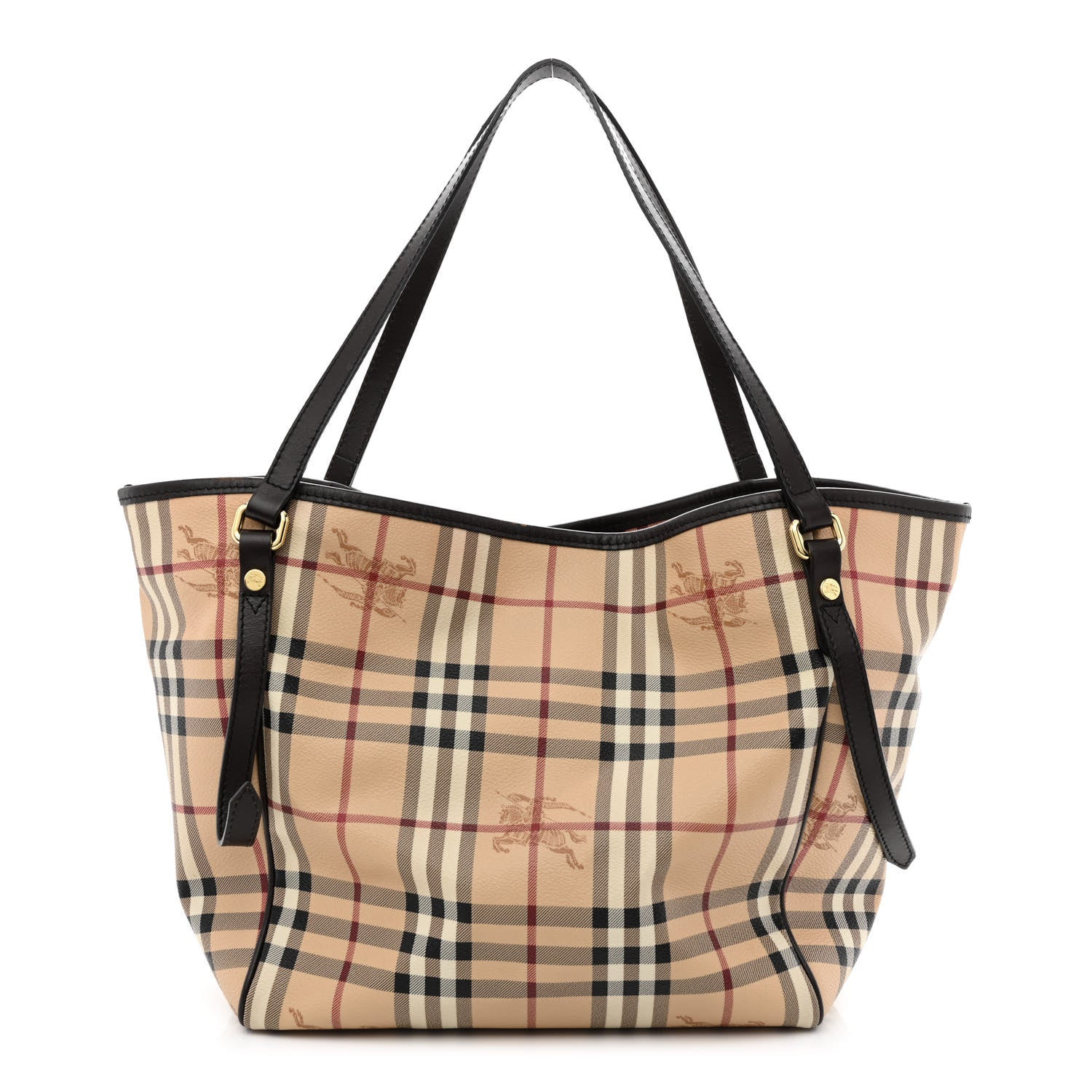 Burberry Haymarket Check Small Canterbury Tote Chocolate 1 of 12