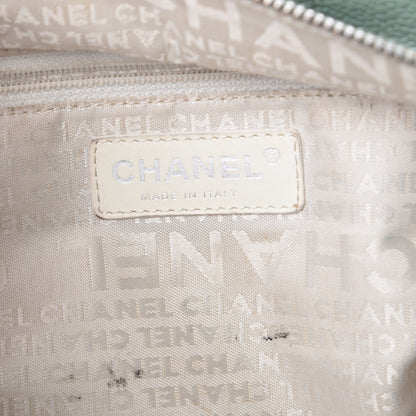 Chanel Caviar Square Stitched Tote Green 6 of 10