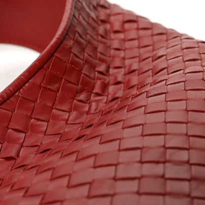 Bottega Veneta Nappa Intrecciato Large Hobo Red 9 of 9