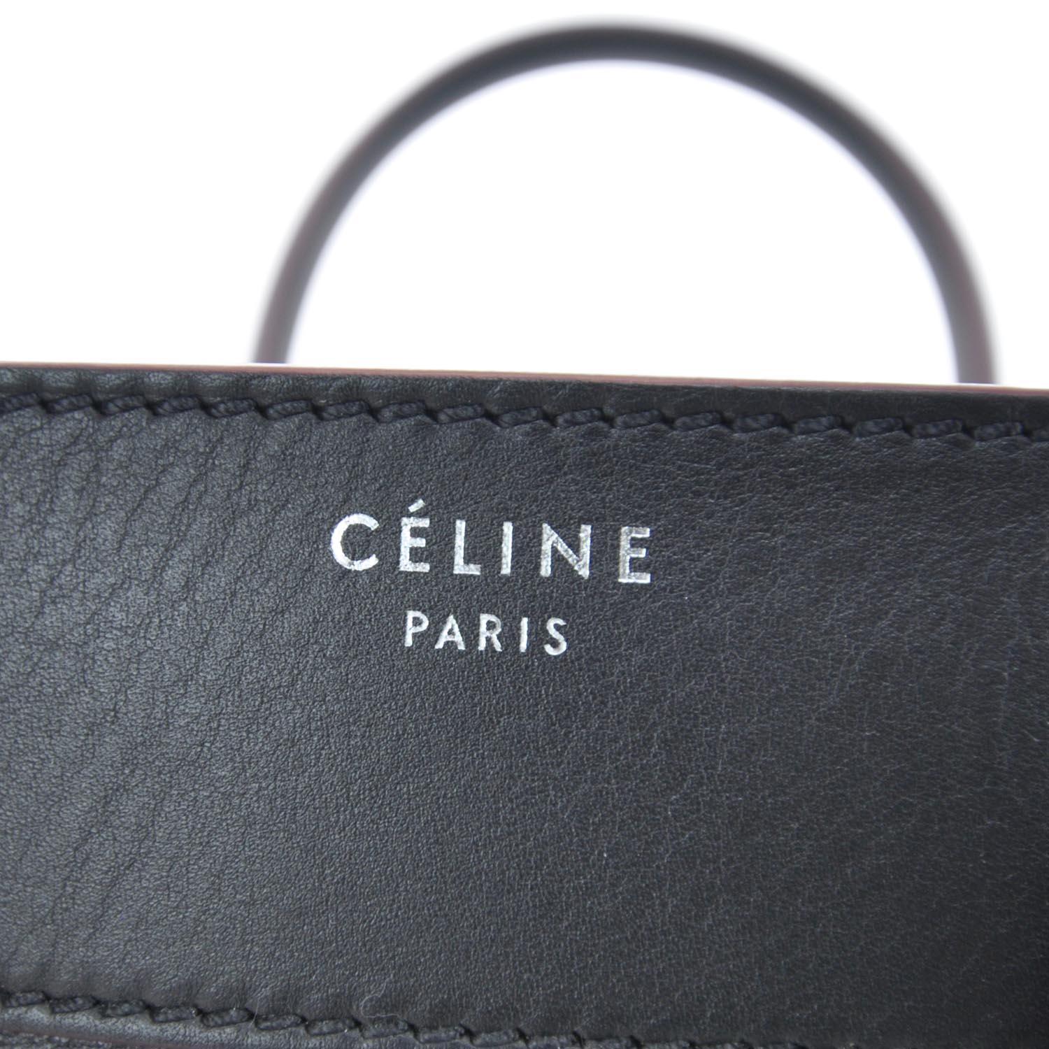 Celine Smooth Calfskin Mini Luggage Black w Pink Trim 8 of 9
