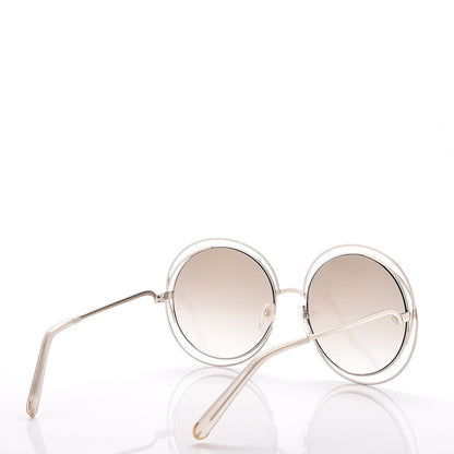 Chloe Oversize Round Carlina Oversized Round Sunglasses CE114S Gold Peach Pink 4 of 6