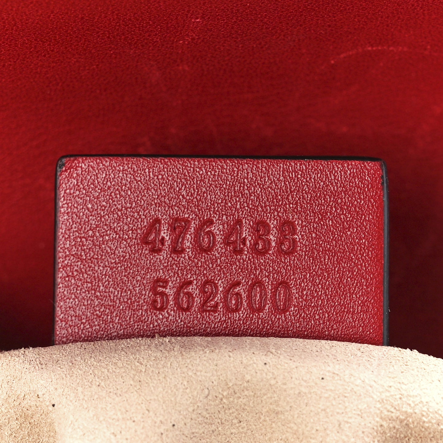 Calfskin Matelasse Super Mini GG Marmont Shoulder Bag Hibiscus Red