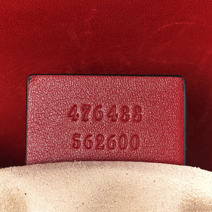 Gucci Calfskin Matelasse Super Mini GG Marmont Shoulder Bag Hibiscus Red 7 of 11