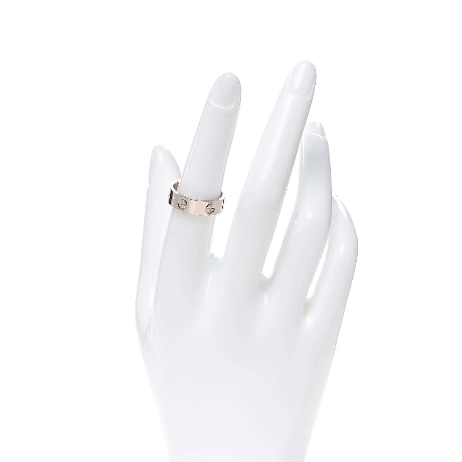Cartier 18K White Gold 5.5mm LOVE Ring 54 7 2 of 4