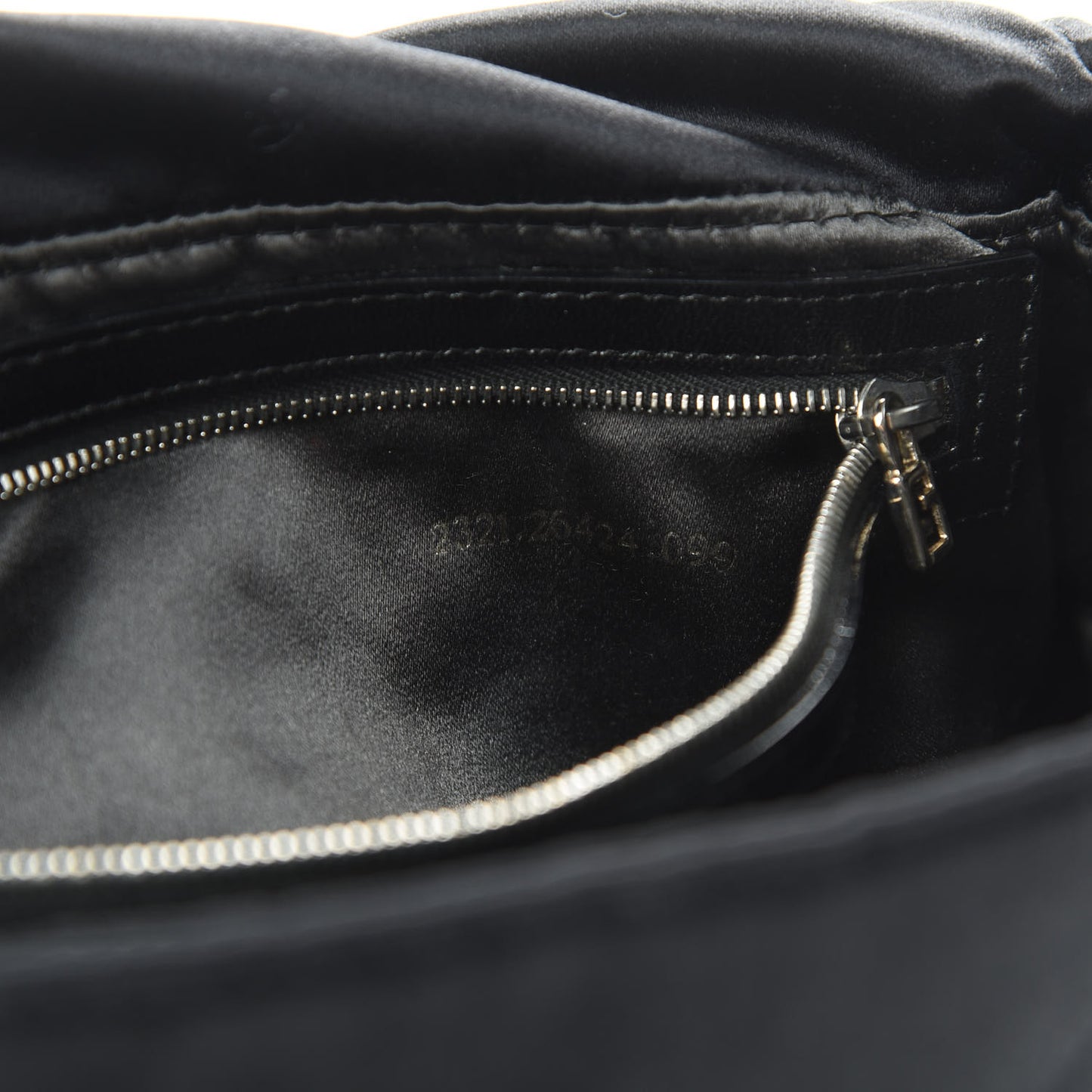 Satin Crystal Baguette Black