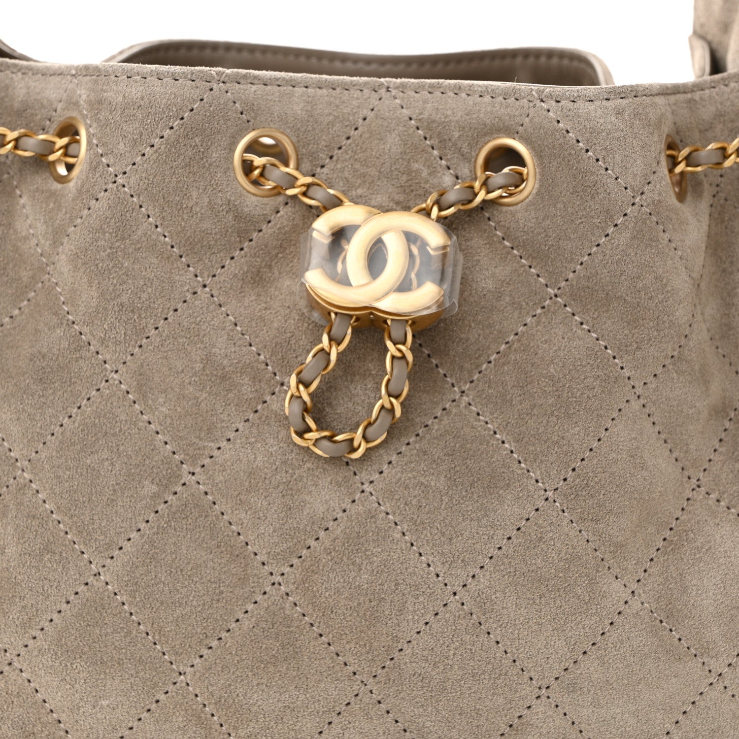 Chanel Suede Quilted Small Chanel 25 Handbag Dark Grey 8 of 11