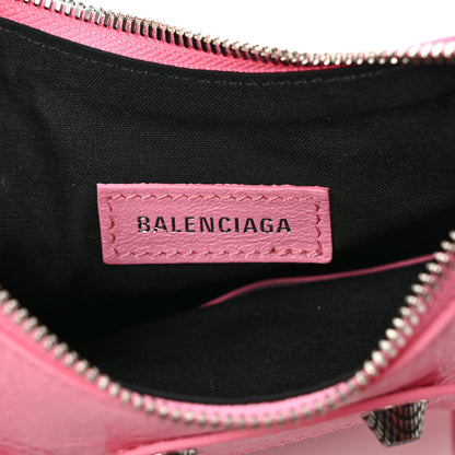Balenciaga Agneau Arena Le Cagole Chain Shoulder Bag XS Sweet Pink 6 of 9