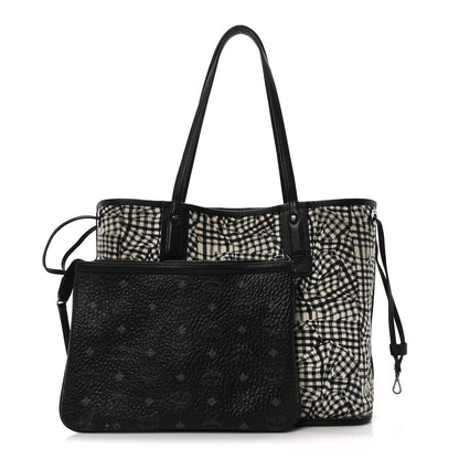 MCM Visetos Medium Liz Reversible Shopper Tote Black 12 of 17