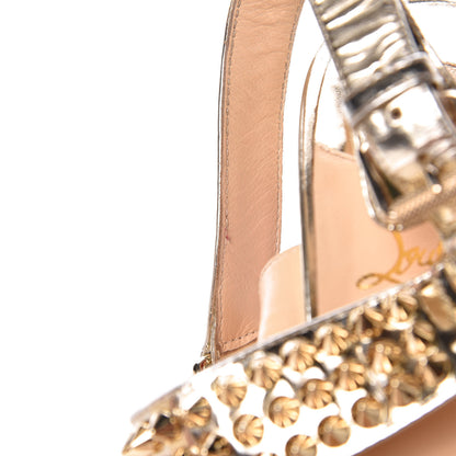 Christian Louboutin Specchio Bikee Bike 100 Sandals 41 Light Gold 8 of 13