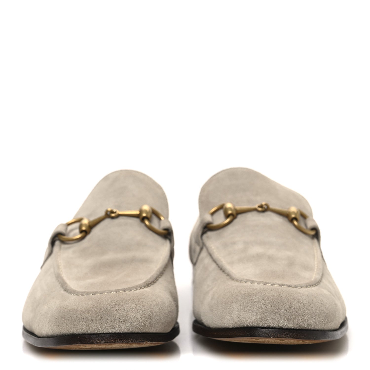 Gucci Suede Horsebit Mens Jordaan Loafers 10 Oatmeal 3 of 11