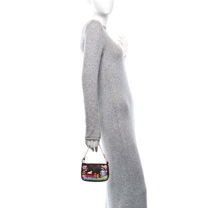 Louis Vuitton Monogram 2021 Christmas Animation Japanese Garden Mini Pochette Accessories Wisteria Pink 2 of 10
