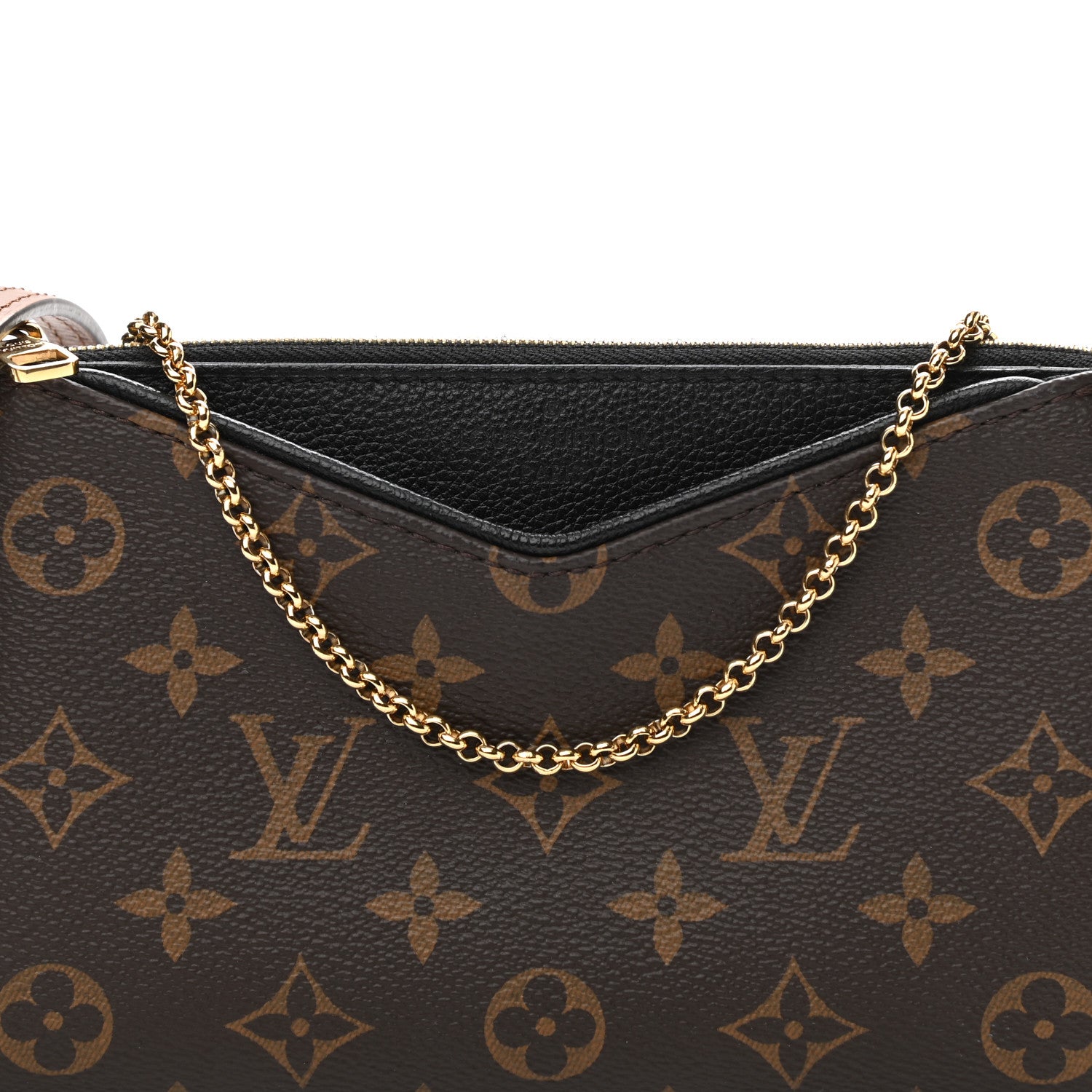 Louis Vuitton Monogram Pallas Clutch Black 8 of 11