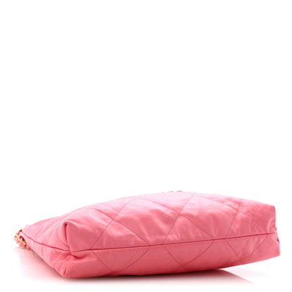 Chanel Shiny Calfskin Quilted Chanel 22 Coral Pink 4 of 11