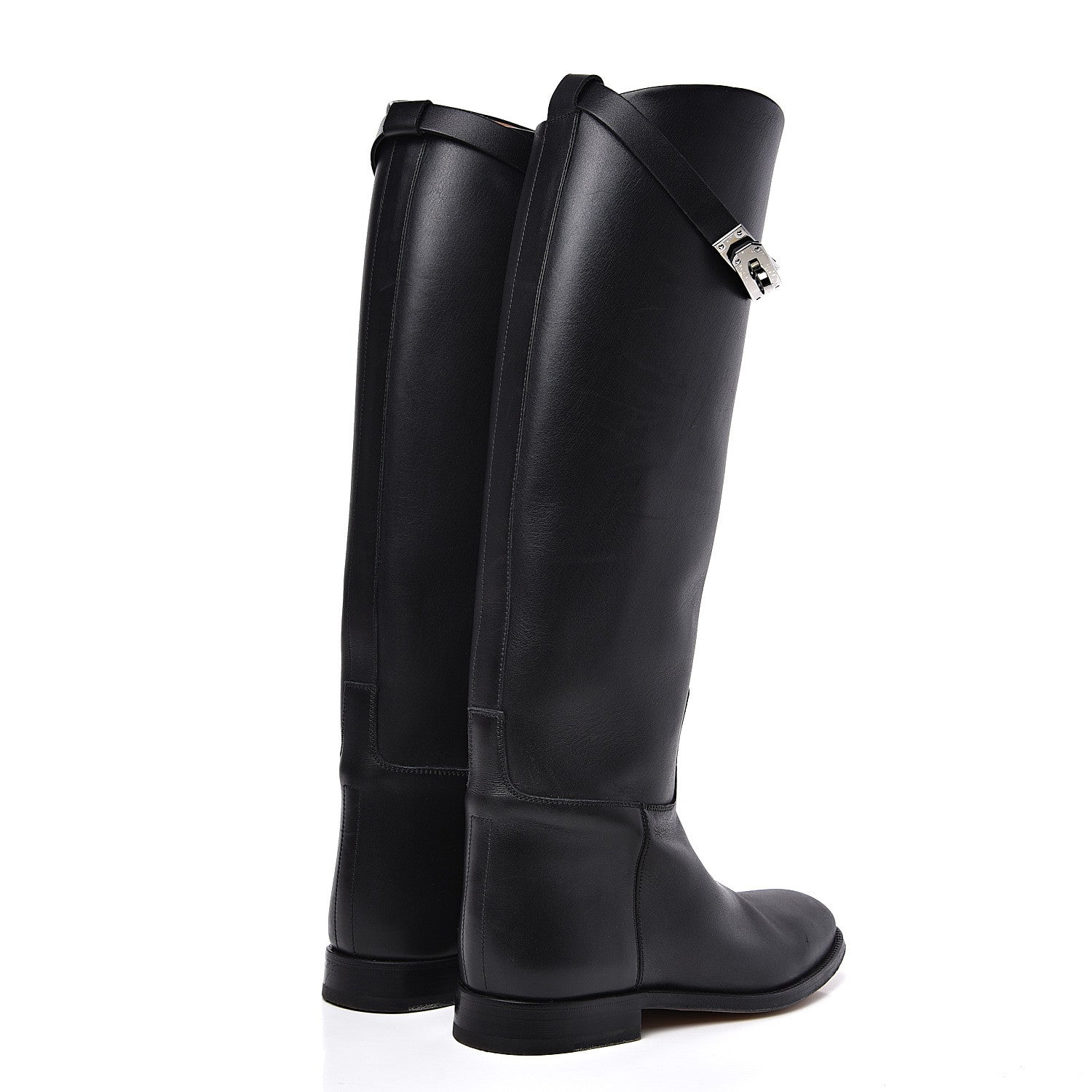 Hermes Box Kelly Jumping Boots 36.5 Black 4 of 11