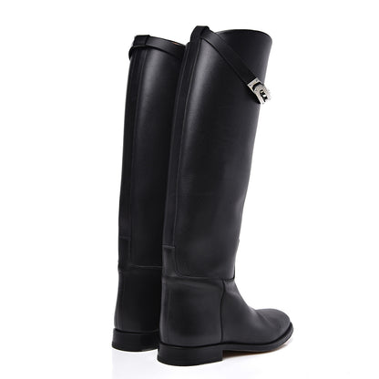 Hermes Box Kelly Jumping Boots 36.5 Black 4 of 11