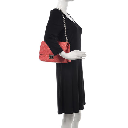 Christian Dior Lambskin Cannage Medium Miss Dior Flap Coral 2 of 13