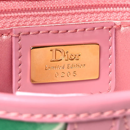 Christian Dior CHRISTIAN DIOR Satin Tassel Koi Saddle Bag Green Pink 6 of 10