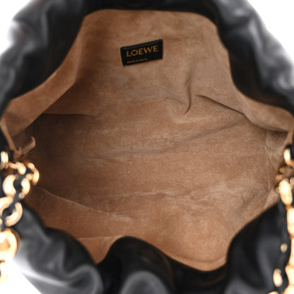 Loewe Mellow Nappa Donut Chain Flamenco Knot Clutch Black 5 of 11