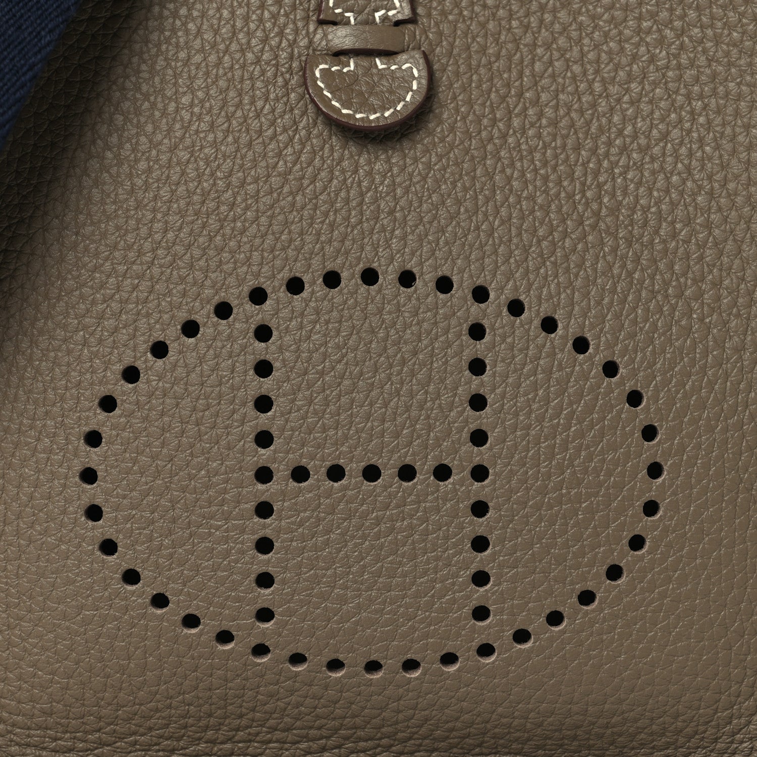 Hermes Taurillon Clemence Amazone Evelyne TPM Etoupe Bleu Indigo 8 of 10
