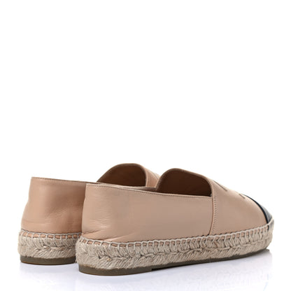 Chanel Lambskin CC Espadrilles 40 Beige Black 4 of 7