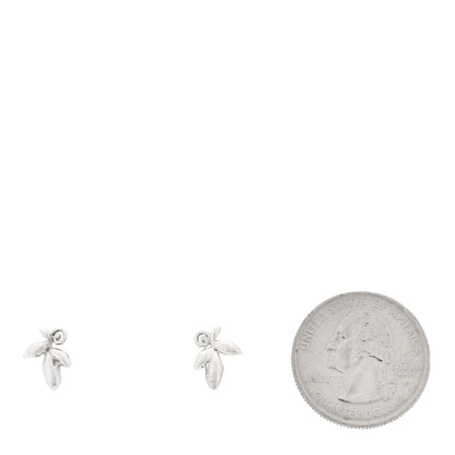 Tiffany Sterling Silver Paloma Picasso Olive Leaf Earrings 2 of 4