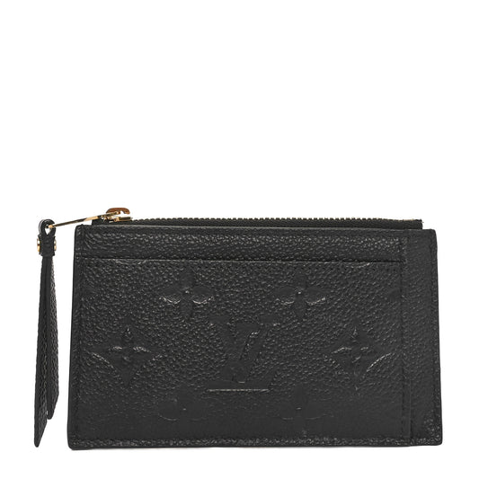 Empreinte Zipper Card Holder Black