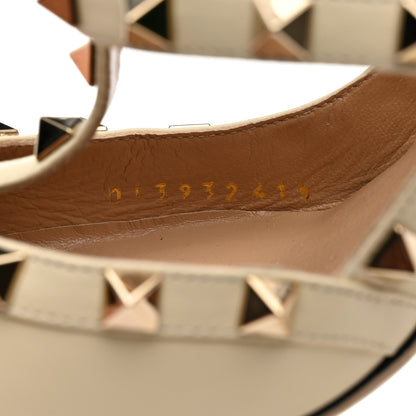 Valentino Garavani Calfskin Rockstud Ankle Strap 100mm Pumps 41.5 Ivory 6 of 8