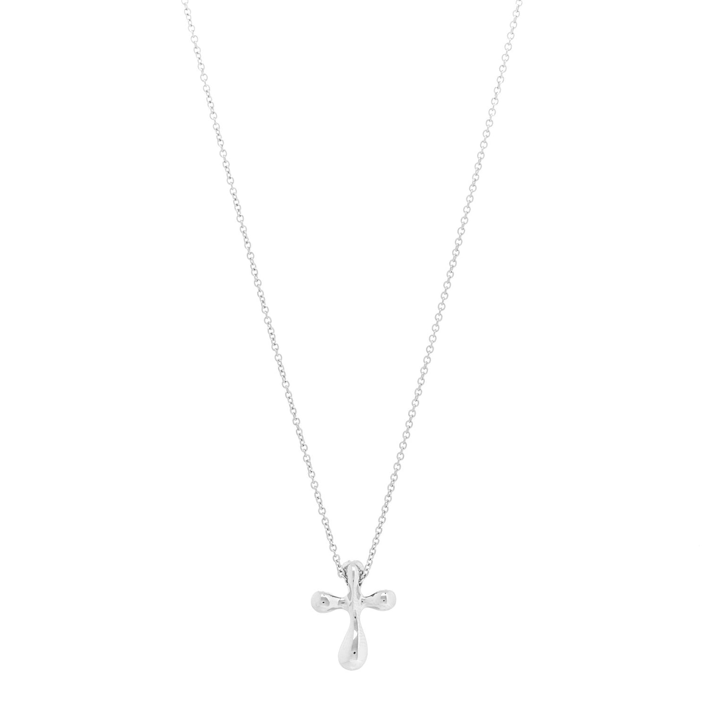 Platinum Elsa Peretti Cross Pendant Necklace