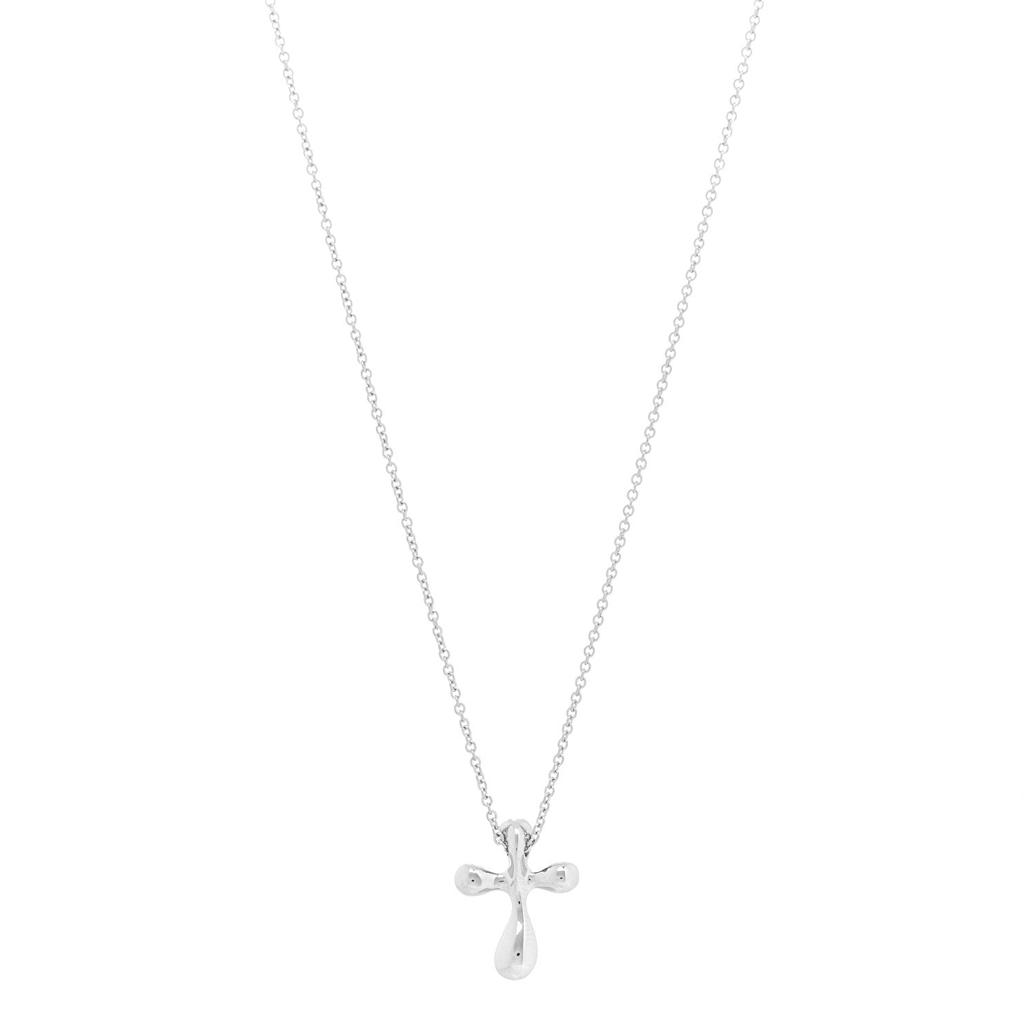 Tiffany Platinum Elsa Peretti Cross Pendant Necklace 1 of 4